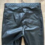 ZARA NEW  Black Faux Leather Pants Blogger Favorite Ankle Zip Sz L Photo 9