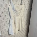 GIOVANNI BEDIN Godet Flared Cotton Mini Dress In White Size 6 Photo 6