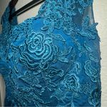 La Femme • Gown Formal Dress • Tulle Embroidered Rhinestones • Floral • Size 10 Photo 3