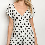 Black and white Polka Dot romper Multiple Photo 0