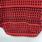 Amanda Uprichard Silk Tunic Top Red Black Art To Wear Long Sleeve Artsy Size P S Photo 4