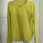Athleta  Uptempo Yellow Long Sleeve Workout Stretch Top Photo 1