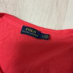 Polo Ralph Lauren Women's Coral V Neck T Shirt Logo Size L Red Size L Photo 3