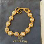 Julie Vos Gold and White Drop Earrings Photo 2