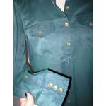 True Religion New Womens Designer 100% Silk Tunic Long Blouse XS Green NWT Top Photo 3