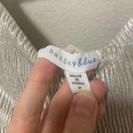 Bailey blue  Silver Metallic Long Sleeve Open Back Mini Dress Size Medium Photo 3