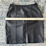 Vintage Leather Skirt Waist 26 High Rise Pencil Y2K Black 2000 I.N.C Cyber Retro Size 6 Photo 9