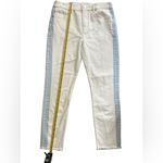 Ann Taylor LOFT Size 8 White Jeans with Light Blue Stripes Photo 5
