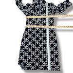 Merona  Geometric Links Collared Tie Waist Shirt Dress Blue White Small Photo 10