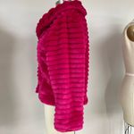 Hot Pink Faux Fur Coat M Size M Photo 4