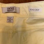 Vintage‎ America Boho Crop Jeans Butter Yellow Size 8 Photo 3