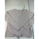 Paper Crane Paper‎ Crane Womens Button Down Tie Front Top Long Sleeve Waffle Knit Large Photo 8