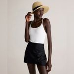 Quince NWT  Italian Cami RIBBED One-Piece Swimsuit – White, Sz M Sold out online Photo 5