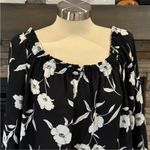 Gibson  Black and White Floral Blouse Photo 0