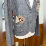 Super Cute Vintage Y2K Sunflower Wool Sweater Blazer! Size L Photo 2