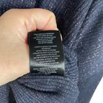 Anthropologie Postmark Orley Metallic Cowl Neck Ruffle Sweater in Navy Size XS/S Photo 10