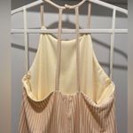 Very J Cream Beige Plisse Textured Trapeze Neck Sleeveless Dress - M Photo 10