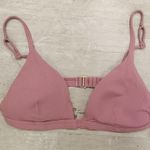 Vitamin A 💕💕 Rose Rib Moss Bikini Top ~ Ribbed Textured Dusty Rose 12 D XL NWOT Photo 12