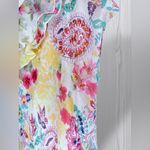 VISION APARREL Women’s Vintage Fairycore Elegant Sequin Floral Dress Pink Photo 4