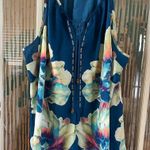 a.n.a   Cute Summer Spaghetti Strap Floral Print Women Blue Hawaiian Top size 3X Photo 3