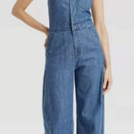 Universal Threads NEW! Universal Thread Blue Curved Leg Denim Sleeveless Jumpsuit Size 12 Photo 0