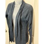 Eddie Bauer  Women's Heathered Charcoal Knit Cardigan Sweater Small Grey Work Photo 2