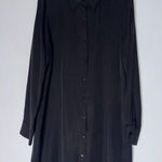 WAYF NWT  Long Sleeve Button Front  Shirt Dress SIze Large‎ Black Photo 0