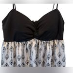 Maggy London Cream and Black Midi Dress Photo 1