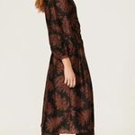 Rebecca Taylor  Arden Blouson Sleeve Dress Black Womens Size Small Photo 4