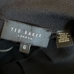 Ted Baker  Leanno Black White Long Sleeve Collared Tweed Skirt Knee Length Dress Photo 4