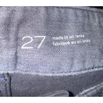 Pilcro Anthropologie  Straight Leg Raw Hem Black Pants Women's 27 Flap Pockets Photo 7