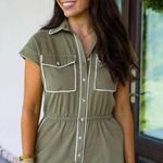 She & Sky  Olive Green Romper Photo 1