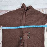 Fortune + Ivy Metallic Button Detail Shawl Collar Sweater Cardigan Brown M Photo 6