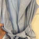 Calvin Klein NWOT Moto Wrap Dress Women's 8 Blue Sheath Career Office Party Work Photo 7