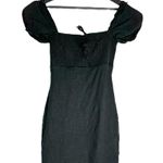 ASTR the Label Black Puff Sleeve Nina Mini Dress Smocked Blend Size Small Photo 0