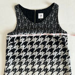 CAbi Women's Black White Broken Check Houndstooth Sleeveless Blouse XS #3090 Photo 5
