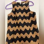 Tara Jarmon Black and Tan Wave Pattern Midi Dress Size 38 Photo 2