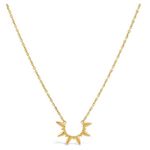 Boutique NEW Women’s Half Sun Yellow Gold Filled Adjustable Necklace, 16-18”‎ Photo 2