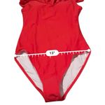 Old Navy  Red Ruffle Neckline One Piece Swimsuit Sz‎ S NEW Photo 6