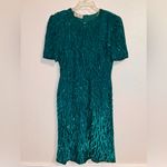 Laurence Kazar Vintage Elegant Green Dress New York Black Tie Cocktail Dress Photo 3