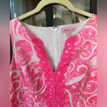 Lilly Pulitzer  Ryder Shift Dress Pink Pout barbie paisley embroidered sleeveless Photo 2