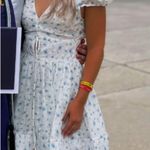 Hazel and Olive White with blue flowers mini sun dress Photo 3