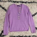 The Limited Purple Henley Sweater Photo 7
