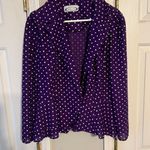 Purple and White Polka Dot Blazer Jacket Size undefined Photo 0