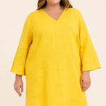 Soft Surroundings  Yellow V-Neck Bell Sleeve Top tunic dress size 1x Photo 0