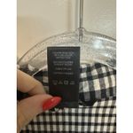 Ali Miles‎ Black White Gingham Check Tunic Top 3/4 Sleeve Cotton Shirt XL Photo 3