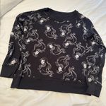 Disney  The Little Mermaid Ariel Sweatshirt Long Sleeve Black Reversible Womens M Photo 4