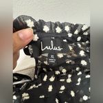 Lulus  Dress XL Black White Chiffon Embroidered Floral Sheer High Neck Photo 5