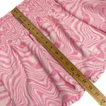 MADDEN NYC Women's Mini Skirt Medium Pink Swirl Smocked Waist Photo 6