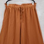 Yellow Ruffle Pull On Wide Leg Straight Belt Boho Comfy Trouser Pants Plus 3XL Size undefined Photo 3